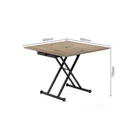 Table basse multifonctionnelle en bois pour la maison, transformable en table à manger
