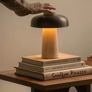 Mushroom Shape Stone <b>Night</b> <b>Light</b> Led Touch Control Rechargeable Bedroom Ambient <b>Light</b> Portable Warm White - Product Image 2