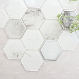 Tinh thể thủy tinh khảm mix Sliver lưỡi Gạch <span class=keywords><strong>Mosaic</strong></span> nội thất phòng tắm tường trang trí nội thất gạch - Product Image 1