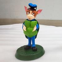 Kustom resin 3d cetak karya seni patung cartoon-dipoles, dicat, berlapis krom