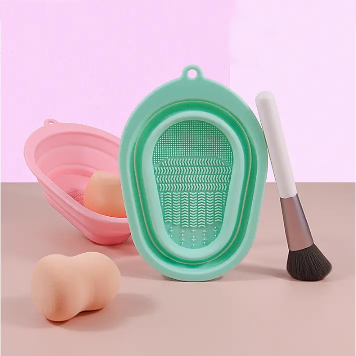 Silicone Makeup Brush Cleaner Pad Make Up Washing Brush Gel Cleaning Mat Hand Tool Foundation Makeup Brush Scrubber Board