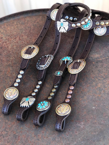 Hoa cổ màu ngọc lam concho khóa <span class=keywords><strong>handmade</strong></span> kẽm ngựa khóa 1 1/2 "Pin khóa phương Tây - Product Image 3