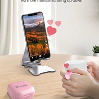 Control Remoto Inalámbrico Multifuncional en Forma de Anillo, Obturador de Cámara Portátil para iPhone y Android, Recargable, Control de Pasar Páginas