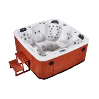 Bañera de hidromasaje para 6 personas, Spa de masaje con diseño moderno, aprobado por Saa