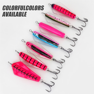 Leurre de pêche à <span class=keywords><strong>la</strong></span> traîne Flasher 7g/13.5g/20g/26g, appât à ailes transparentes avec hameçon triple pour <span class=keywords><strong>la</strong></span> pêche au saumon et au lucioperche - Product Image 5