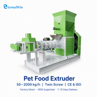 Machine extrudeuse de nourriture sèche pour animaux de compagnie avec contrôle de la température pour la fabrication d'aliments pour chiens, ligne de production complète pour l'utilisation en usine d'aliments pour animaux.