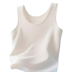 Débardeur Camisole Tricoté Ample et Décontracté pour Femme en Polyester/Coton, Sous-vêtement Amincissant, Vêtement d'Extérieur d'Été, Blanc, Noir, Vert Matcha - Product Image 1
