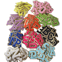 Weshine – Patchs Alphabet Personnalisés en Chenille Brodée avec Paillettes Thermocollantes Couleurs Pantone, Écologiques, Vente en Gros à Prix Abordable