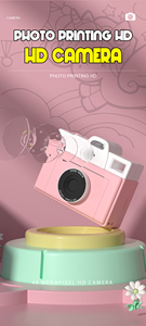 Q8 Çocuklar için MOS Sensörlü ve MicroSD 1200mAh Pilli Anında Baskı Fotoğraf Yazıcılı Anında Dijital Fotoğraf Makinesi-Noel Doğum Günü Hediye Kutusu - Product Image 3