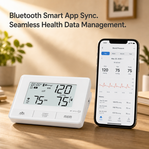 Misuratore di <span class=keywords><strong>Pressione</strong></span> Sanguigna da Braccio Smart Bluetooth con Schermo Grande, Funzione Vocale, Retroilluminazione <span class=keywords><strong>e</strong></span> Rilevamento dell'<span class=keywords><strong>Aritmia</strong></span>, Certificato CE - Product Image 4