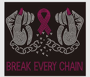 Il <span class=keywords><strong>mio</strong></span> <span class=keywords><strong>dio</strong></span> è più grande della consapevolezza del cancro nastro rosa strass trasferimento ferro-su Patch di vetro Hotfix - Product Image 5