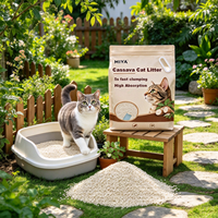 Litière pour chat biodégradable à base de manioc, faible teneur en poussière, agglomération rapide, contrôle efficace des odeurs, marque privée OEM, vente en gros pour animaleries