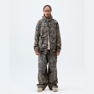 TF tùy chỉnh Heavyweight quá khổ Hoodie Thời Trang Dạo Phố Áo tất cả các kỹ thuật số thực cây Camo in mùa thu thêu săn bắn - Product Image 5
