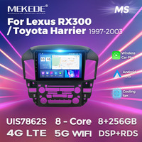 MEKEDE MS Android 8core 8 + 128G 2din stéréo pour Lexus RX300 Toyota Harrier 1997-2003 Car-play RDS GPS autoradio système audio de voiture