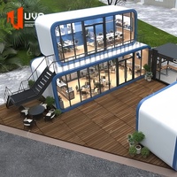 Maison conteneur modulaire préfabriquée de luxe à 2 étages en acier Smart Design Apple Capsule Villa pour une application hôtelière en plein air