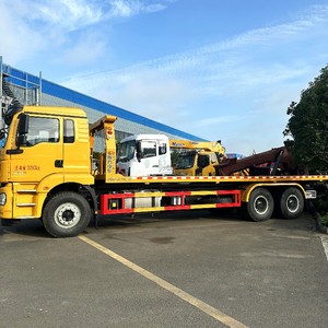 Shacman 6x4 10ton 12ton Heavy <b>Flatbed</b> Tow <b>Truck</b> Road Wrecker Sliding Platform Recovery <b>Truck</b> - Product Image 3