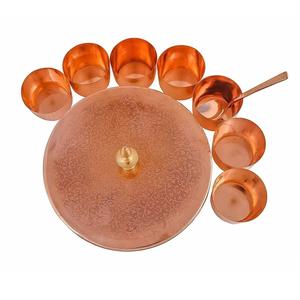 Boîte à épices en cuivre pur pour la cuisine indienne traditionnelle, boîte à épices en cuivre artisanale avec une finition polie élégante - Product Image 5