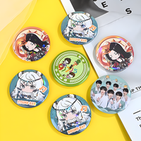Badge rond en fer blanc personnalisé par sublimation, avec attache épinglette ou magnétique, fabriqué en Chine