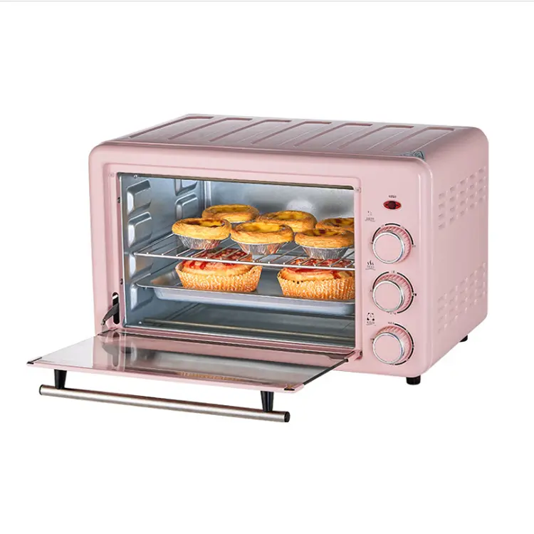 Tostadora eléctrica inteligente para el hogar, horno con temporizador Interior cálido de acero inoxidable, 22L, venta de horno Rohs
