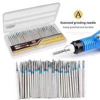 Máquina pulidora de uñas para manicura y pedicura, taladro eléctrico de carburo de tungsteno, pretratamiento, broca para uñas limpias, 30 Uds.