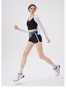 Top Deportivo para Mujer al por Mayor con Cuello en U, Espalda con Aberturas y Detalle Trenzado, Sujetador Deportivo con Almohadillas Removibles, Top Corto sin Mangas para Yoga y Fitness - Product Image 4