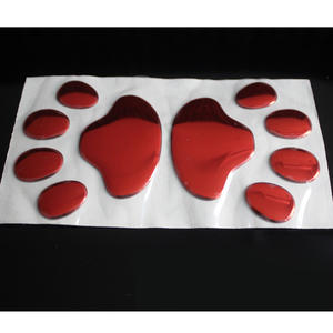 Pegatina 3D de PVC para coche, pegatina de cubierta de PVC para decoración de motocicleta, huella de perro, gato, oso, 1 par - Product Image 5