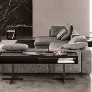 Sofá en forma de L de tela, mueble de diseño <span class=keywords><strong>italiano</strong></span>, moderno, nórdico, esquinero - Product Image 2