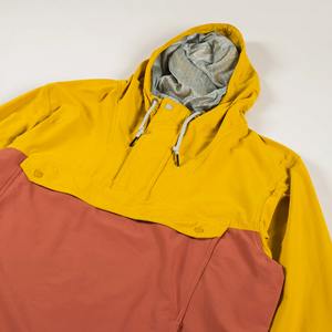 Sudadera con Capucha Personalizada con Logotipo para <span class=keywords><strong>Hombre</strong></span>, Estilo <span class=keywords><strong>Anorak</strong></span>, Color Rojo y Amarillo, Gorras Deportivas de Tela Cortavientos - Product Image 4