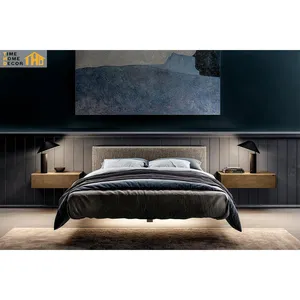 <span class=keywords><strong>Letto</strong></span> Sospeso Queen Frame con Luci LED e Testiera a <span class=keywords><strong>Parete</strong></span>, Ultimo Stile - Product Image 2