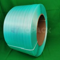 Cinta de Embalaje de Poliéster AAR con Impresión de Logotipo Personalizado en Color Verde, 16mm 19mm 25mm 32mm, Cordón Compuesto para Embalaje de Palés de Exportación