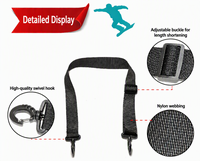 Sangle de transport multifonctionnelle pour chaussures de ski pour hommes, prête à l'emploi transfrontalière, réglable, avec fermeture Velcro en nylon