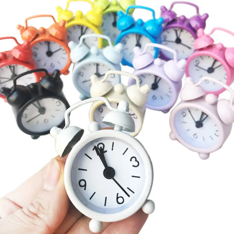 Mini 40mm small Metal alarm Clock for Children gifts