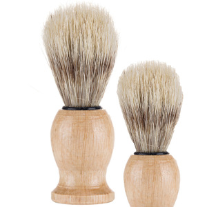 Brosse à barbe en bois massif avec poils en nylon de 5 cm de longueur pour les soins du visage et l'entretien de la barbe - Product Image 1