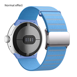 Correa de nailon de tela reflectante nocturna para <span class=keywords><strong>Google</strong></span> Pixel Watch Band Reflect Pulsera Hebilla magnética - Product Image 4