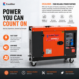 Groupe Électrogène Diesel Portable Super Silencieux <span class=keywords><strong>Excalibur</strong></span> 110V 220V 380V 4.5KW 4.6KW 5KW 5.5KW 6KW 6.5KW 5KVA 7KVA - Product Image 3