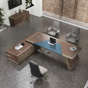 Hiện đại sang trọng l-hình dạng Modular bàn điều hành với tập tin ngăn kéo lưu trữ gỗ kết thúc thương mại sử dụng chất lượng đồ nội thất bằng gỗ - Product Image 5