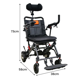Silla <span class=keywords><strong>de</strong></span> Ruedas Eléctrica Plegable Todoterreno con Neumático Delantero <span class=keywords><strong>de</strong></span> 6 Pulgadas con Resorte y Motor Trasero <span class=keywords><strong>de</strong></span> 8 Pulgadas para Césped, Caminos y Aceras - Product Image 3