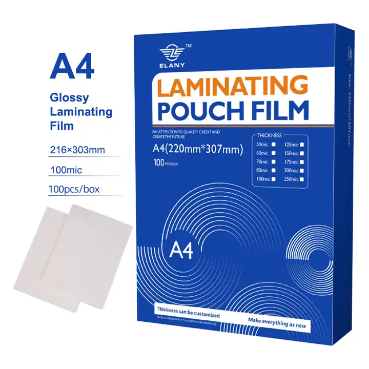 216mm*303mm 100mic laminating pouches a4 film