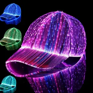 LOGO personalizzato all'ingrosso vintage 5 pannelli solar post light up led party disco hip pop sport snapback berretto da baseball cappello in vendita uomo