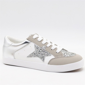Mesdames Baskets décontractées Nouvelle mode PU Chaussures blanches vente en gros 2024 Chaussures de marche respirantes à lacets pour le sport - Product Image 2