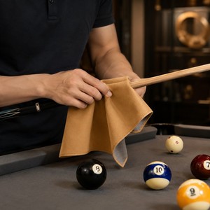 Serviette de nettoyage pour queue de billard en suède et polaire corail, chiffon de polissage sans peluches pour queue de snooker et de billard, accessoires d'entretien du fût - Product Image 3