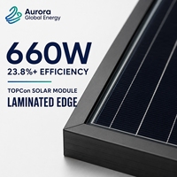 Module solaire monocristallin de type N 660W, tolérance d'ombrage optimisée, sortie stable, système de stockage d'énergie hors réseau pour les ménages