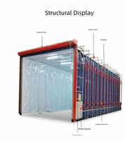 Cabine de peinture et de polissage rétractable, chambre de pulvérisation pliable sans poussière, équipement environnemental industriel