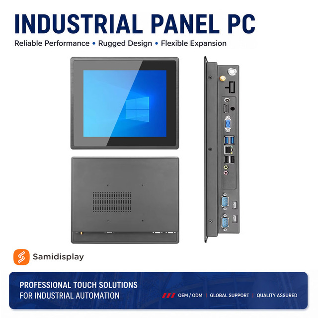 9.7 10.4 12.1 15 17 19 Inch 4:3 IPS Win Android Capacitive Touch Screen Embedded All In One Industrial Panel PC