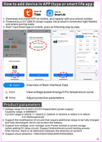 Testeur de batterie intelligent WiFi Tuya DT20W DC 0-420V avec affichage numérique du courant, de la tension et de la puissance, certifié CE, monophasé