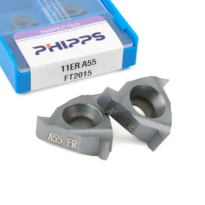 PHIPPS 8/32 "1/4" de carboneto de tungstênio inserção de rosca ferramenta 11ER 11IR A55/G55/AG55 thread inserir torno de metal