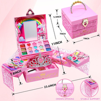 Kit de Maquillage Beauté et Mode pour Filles, Maquillage pour Enfants, Kit Nail Art, Bracelet de Perles DIY, Cosmétiques Lavables, Ensemble de Maquillage