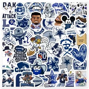 50 adet yeni Dallas Cowboys amerikan futbolu Graffiti çıkartmalar şişe dizüstü telefon su geçirmez DIY özel etiket
