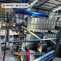 Équipement de carbonisation rotative efficace pour sciure de bois, usine de production de biochar pour charbon de bois de barbecue et engrais biochar avancé