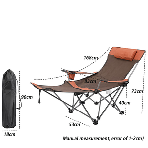 Chaise <span class=keywords><strong>de</strong></span> camping pliable portable en <span class=keywords><strong>filet</strong></span> avec sac <span class=keywords><strong>de</strong></span> transport, vente en gros, chaise longue <span class=keywords><strong>de</strong></span> plage d'extérieur, inclinable à gravité zéro réglable - Product Image 2